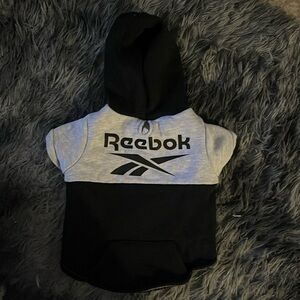 Reebok Hooded Gray and Black Pet Sweatshirt